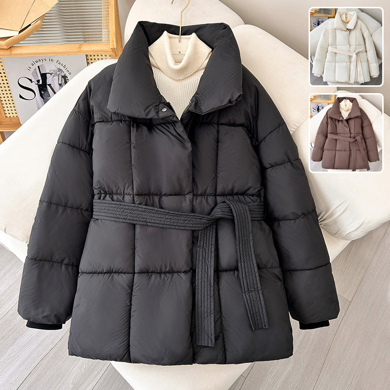 Warm Laper Plaid Coat