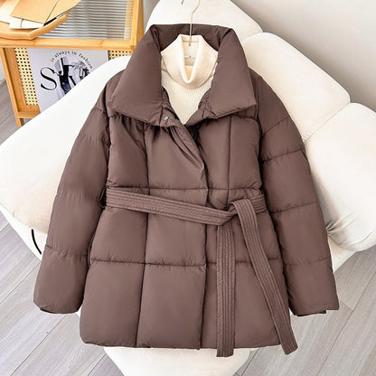 Warm Laper Plaid Coat